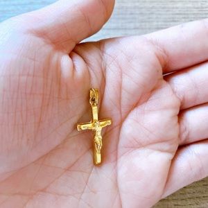 Small Christ golden charm
